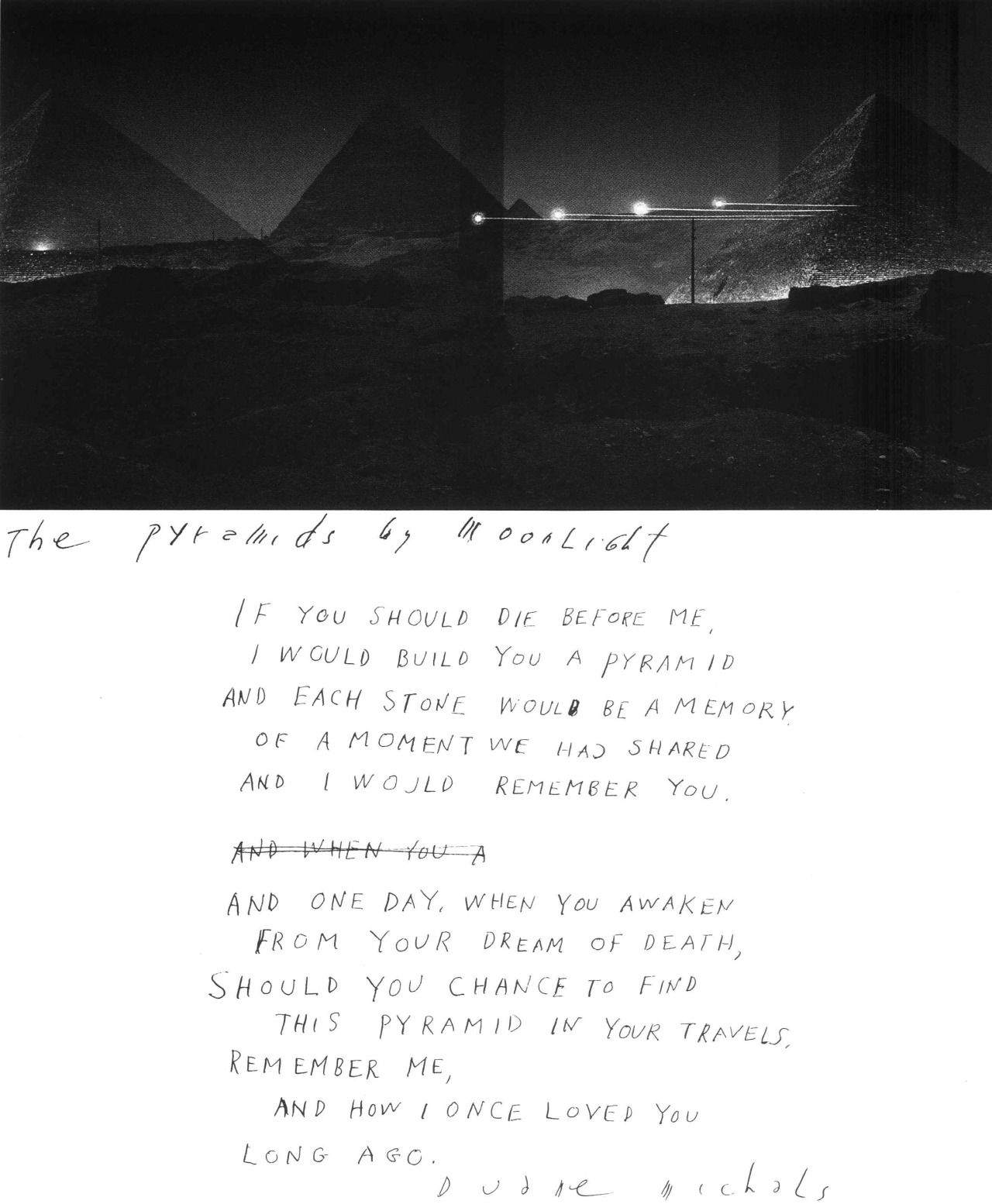 shihlun:
“ Duane Michals, The Pyramids by Moonlight, 1978
”