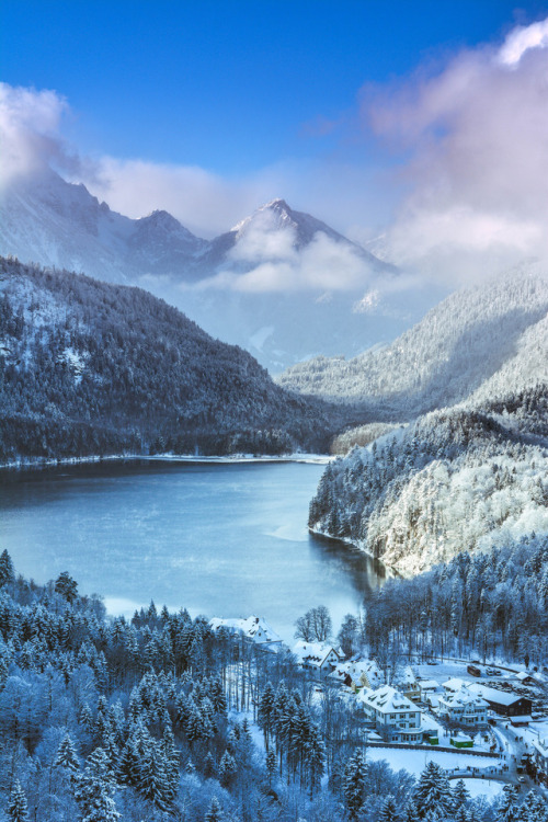 View of Alpsee from Neuschwanstein Castle in Southern Germany - January, 2017.Photo by Saskia Kovand