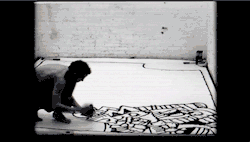 somethingtoseeorhear:  Painting Myself Into a Corner  Keith Haring, 1979  