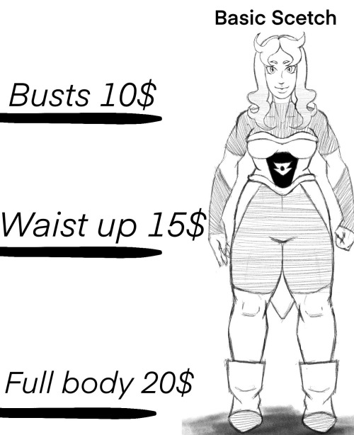 Opening Commissions For A Short While. Only Taking Sketch Commissions At The Moment. These Are The Base