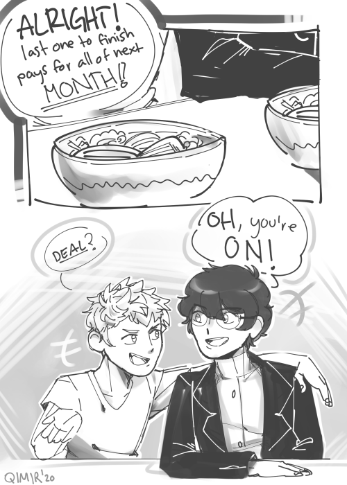 pegoryu week day 7!! free day prompt turned ryuji’s “oh” moment! oh&helli