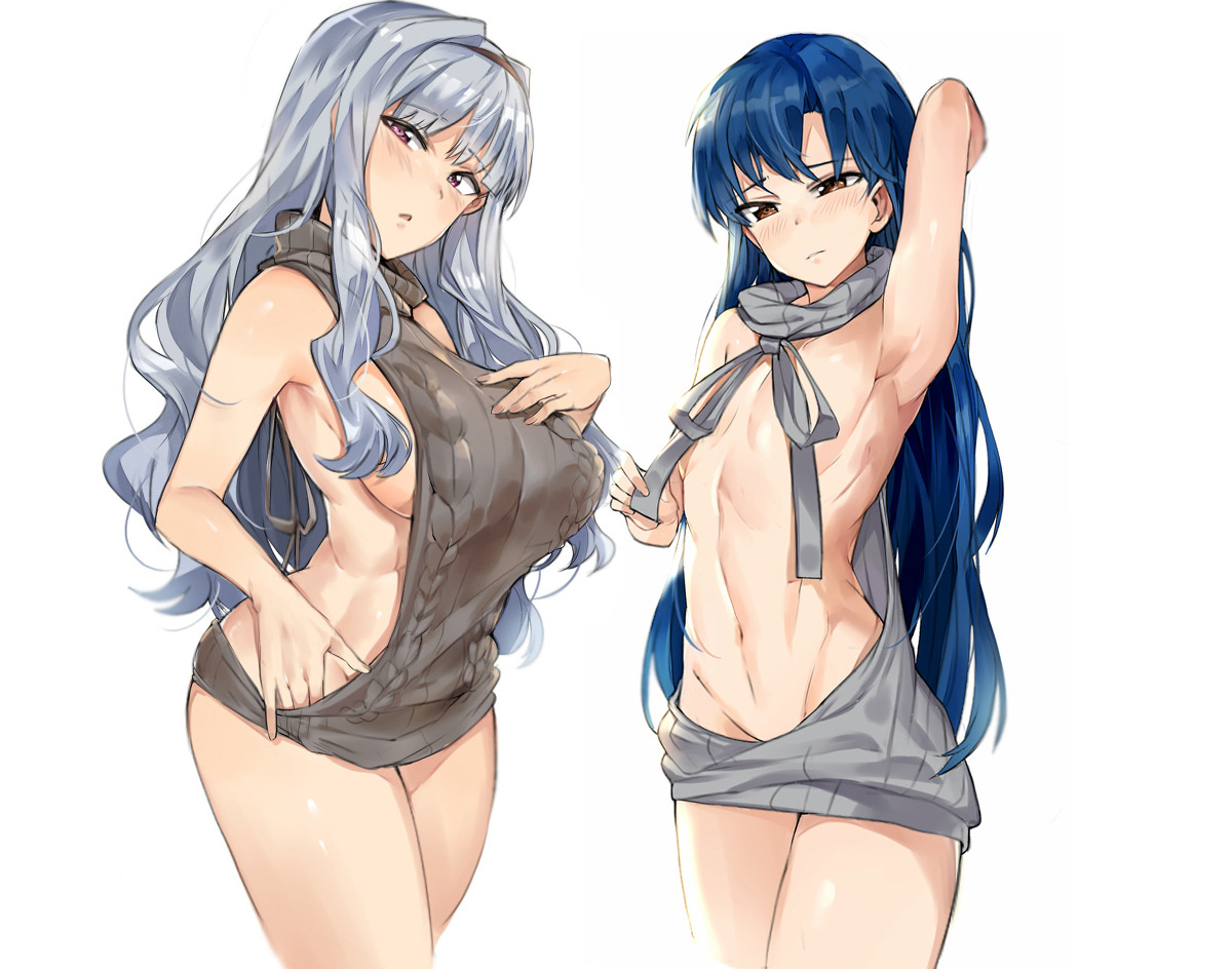 caskitsune: 童貞を殺すセーター如月千早, 四条貴音 | 갱이/Tuxedocat※Permission