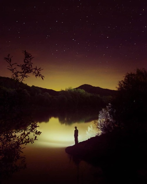 Night on the lake#photography #surreal #art #dark #photocosma #coverart #night #fantasy #mystery #st