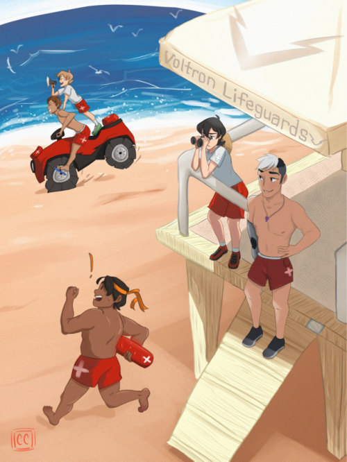 Lifegaurd AU is the best!~finalized version for the @amazines zine~