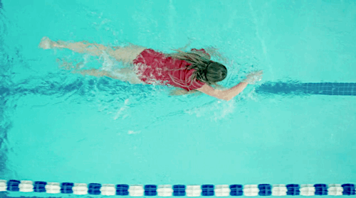 Kristen Bell swimming in CHIPS
