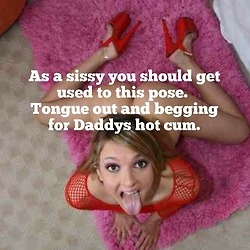 sissy-maker:  sissy-stable:  Re-blog if this is your favorite pose !     Boy to Girl