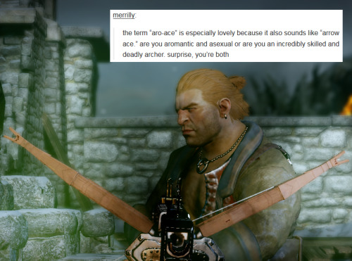 bubonickitten:  Dragon Age: Inquisition & (LGBTQ ) text posts — part 2 Pretty sure each DA game is mostly about a pack of queers who trip all over themselves trying to be heroic and accidentally make history in the process. More DA text post memes: