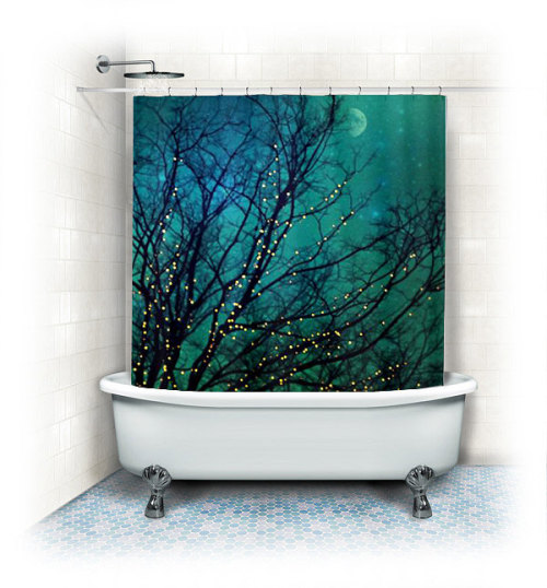 conflictingheart: &ldquo;Magical Night&rdquo; shower curtain by VintageChicImages