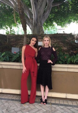 emmarobertsnews:  10/07 | with Lea Michele,