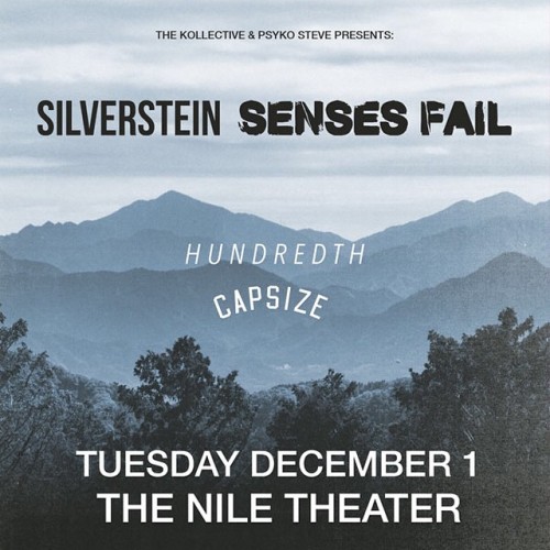 @SensesFailofficial &amp; @Silverstein will be at the @NileTheater on 12/1 with @Hundredth &