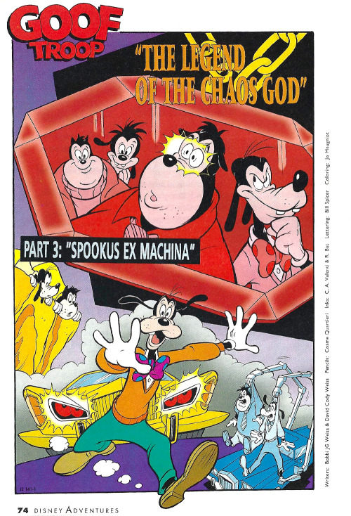 damailbox: The Legend Of The Chaos God, Part 3: Spookus Ex Machina Disney Adventures, October 1994 K