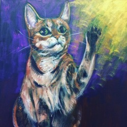 artisaformofmagic:
““Waving Paw”, acrylic on canvas, Jenny Jump, cat painting, #catsofinstagram #tabbycat #jennyjump #art #artfromthemargins (at Art From The Margins)
”
