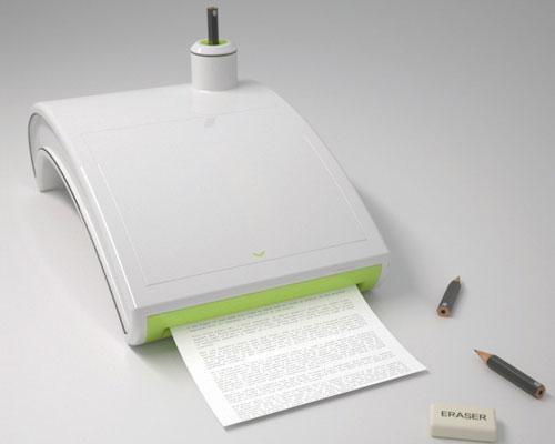 What a concept: A pencil printer that separates the wood from pencils and uses the lead to print documents. It comes complete with a built-in eraser component so you can make edits. We’ll take one!
Learn more.