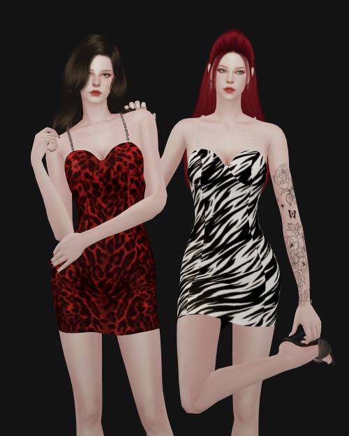 sudal-sims:[sudal] Chain strap dress▶ All lod ▶ Specular Map ▶ Dress - 25 Swatch ▶ Chain (Gloves) - 