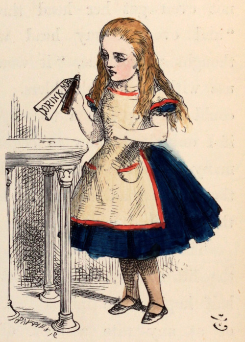 Drink me..Alice’s Adventures in Wonderland by Lewis CarrollLondon Macmillan &amp; Co 1865/