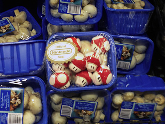 mario mushrooms at grocery store