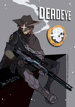 theasgardiandetective:  –DEADEYE’S READY–  I got an ask about the idea of sniper Mccree but it didn’t specify if we were talkin’ Overwatch style sniper or Talon style sniper SO– (ngl I was more focused on having an excuse to draw Jesse in