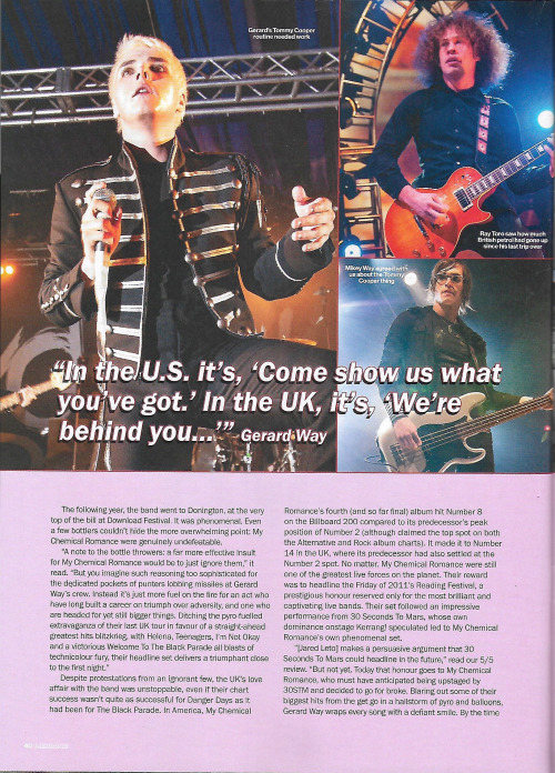 themychemicalromancearchive: The April 2022 issue of Kerrang! features old photos of MCR playing in 