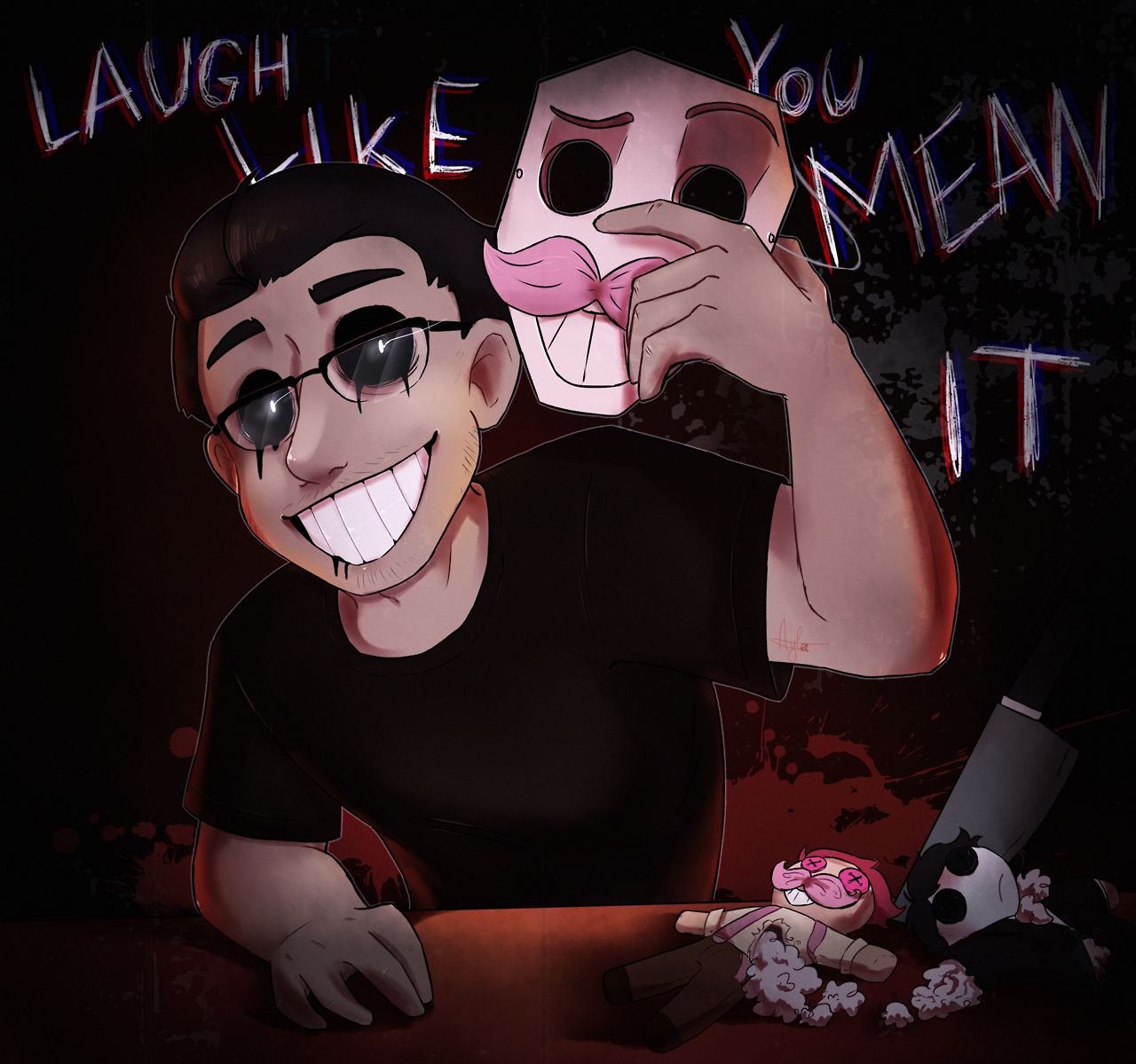 theartoftrash:  “Put your mask on”aka I’m late again and while drawing this
