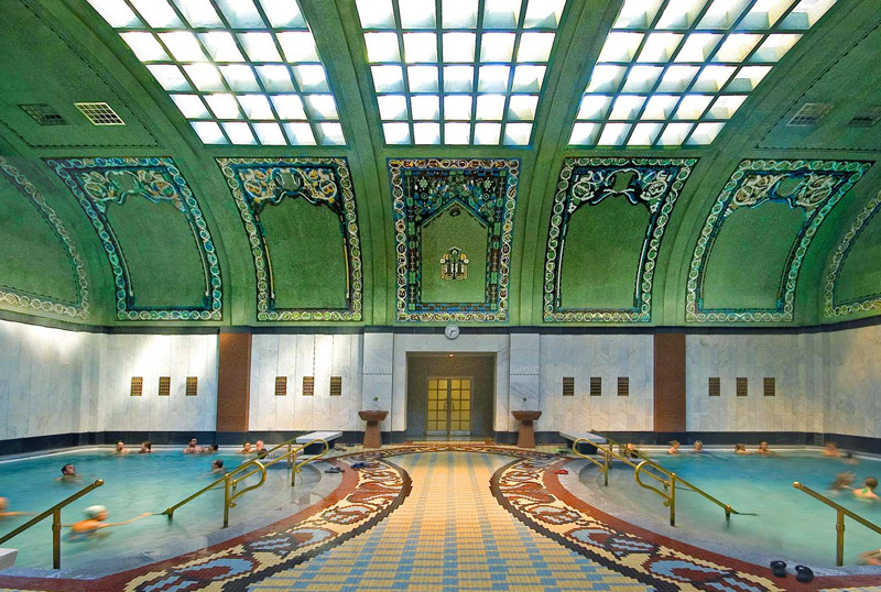 seaofuncertaintea:  Gellért Baths — Budapest, Hungary Inside the thermal baths