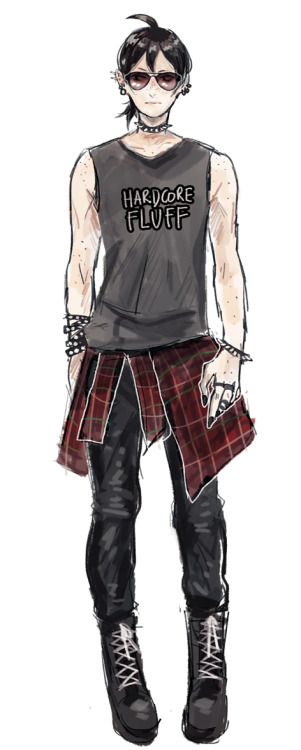 yankasmiles: punkguchi warm up doodle :v