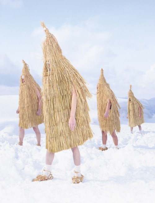 zooophagous: folkhorrorrevival:  Photos by Charles Freger of Japanese Yokai costumes http://www.charlesfreger.com/portfolio/yokainoshima-4/   That crane one at the end is GORGEOUS 