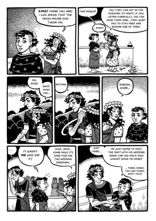 theia-mania-comics: Anthesteria 080.Dionysos’ talk about frogs is of course a little reference