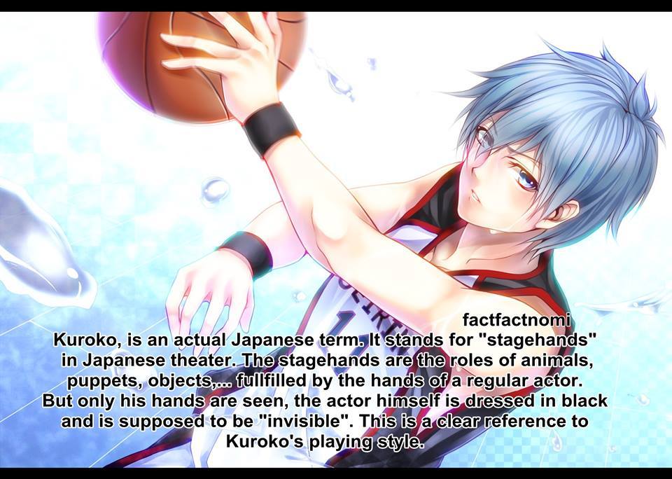 Anime Facts Curators - “Kuroko” is actual Japanese term and it stand...