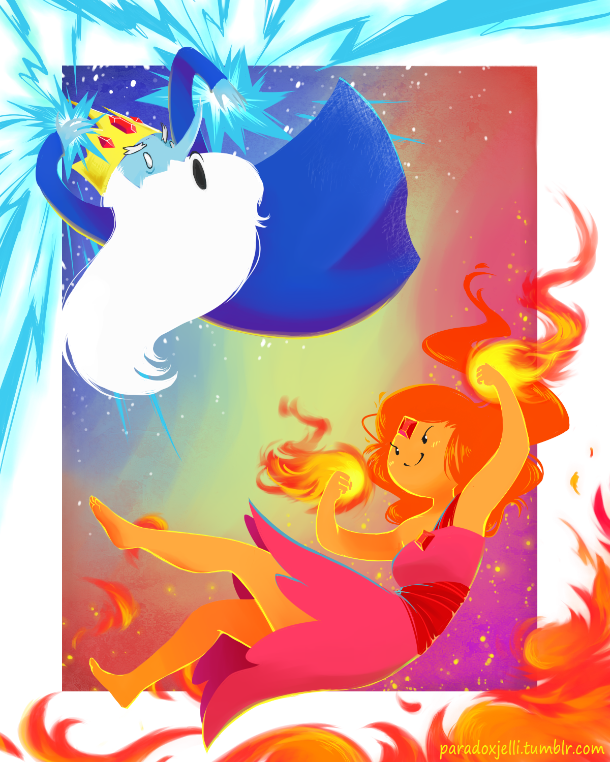 paradoxjelli:  Aw yes, new art!Commissioned by Jessica Dicicco (VA of Flame Princess)