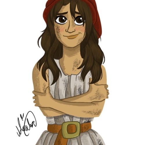 A preview character design of Eponine from Les Miserables