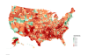 Median Household Income per County as of 2021