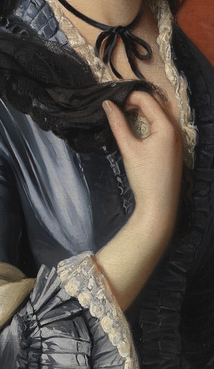marie-duplessis:Details of women’s hands in Victorian portraits click on the picture to find the nam