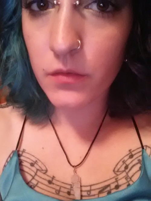 Name: Amma
Age: 24
City: Great Falls
Piercings Shown: Nose ring, Bridge
Piercings Not Shown: Eyebrow, nipples, navel, stretched ears, industrials, lobes
Retired Piercings: tongue, lip, some earlobes, nose in the other side, cartilage.
Submitted by...