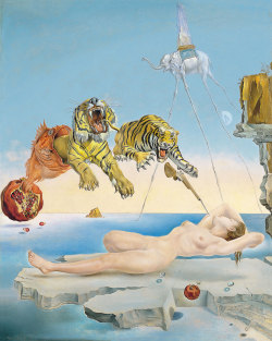 pixography:  Salvador Dali ~ “Dream caused by the Flight of a Bee around a Pomegranate a Second before Waking up”, 1944                       