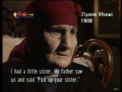 sabahzora:Ziyane Rhawi, survivor of the Assyrian Genocide tells her story.From the documentary The C