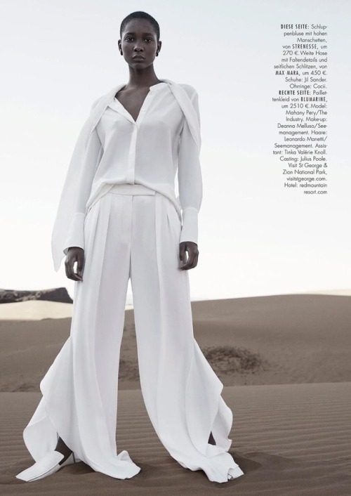 Publication: Elle Germany Photographer: Enrique BadulescuStylist: Pia Léonie KnollModel: Mahany Pery