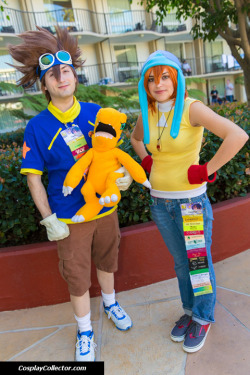 dtjaaaam:  Tai Kamiya and Sora Takenouchi - Anime Los Angeles 2014 Two of the DigiDestined. 