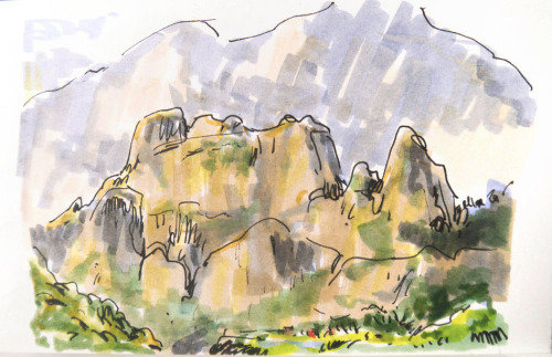 Last few sketches from a long walk in Mafate.