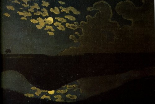 artist-vallotton: Moonlight, 1895, Felix VallottonMedium: oil,canvas