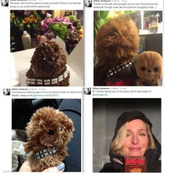 justholdinghandsok:  Gillian and Chewie… A true romance. 