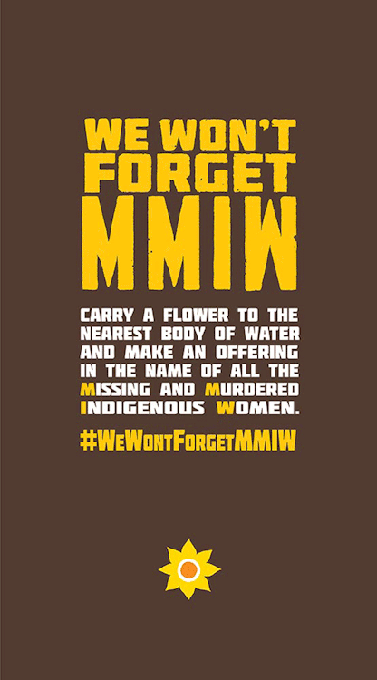sete-estrelo:Patty Stonefish, of Arming Sisters, asked me to create flyers for the #WeWontForgetMMIW