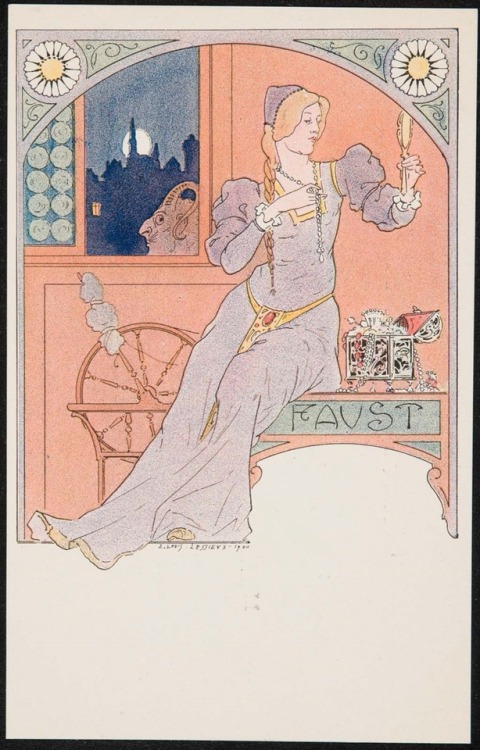 heaveninawildflower:Art Nouveau postcards by Ernest Louis Lessieux (French, 1848–1925).1) Cere