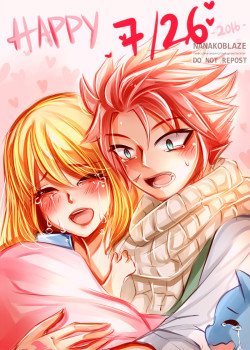 Nanakoblaze: It’s 7.26 Happy Nalu Day Everyone!!!  Damn. Since Natsu And Lucy Had