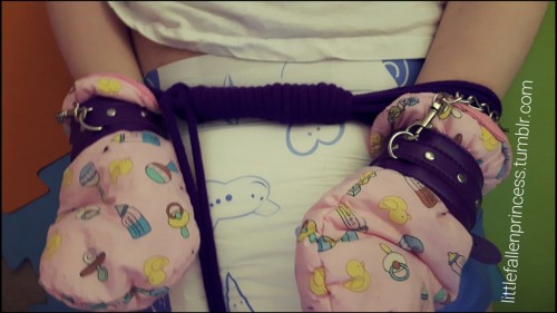 littlefallenprincess: Bondage and ageplay. Diapers and rope. Perfect combinations in the right headspace. I need this doing to me again. But maybe with a little forced regression added in. Please Mommy?