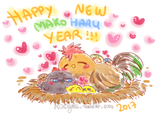 ♥ ♥ ♥ (๑´▽`๑)ﾉﾞHAPPY NEW MAKOHARUINED YEAR ヾ(ㅎ.ㅎ  ) ♥ ♥ ♥ 