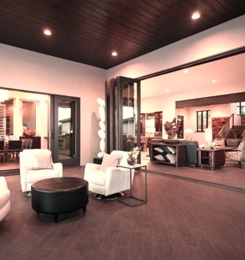 Porch - Contemporary PorchIdeas For A Sizable, Modern-tiled Back Porch Renovation That Includes A Roof