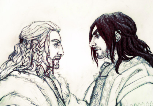 hituiwen:  Fili and Kili sketch by ~IrbisN 