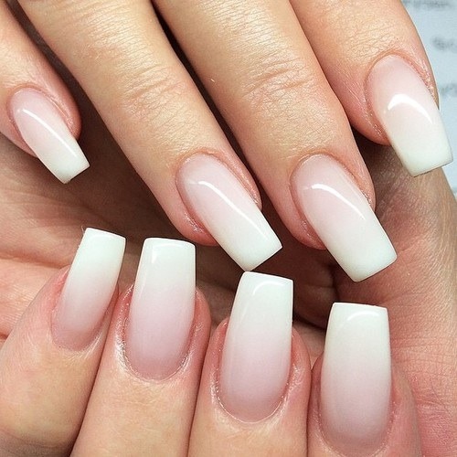 Classic french tip nails