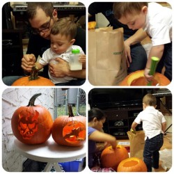 Carving pumpkins with #berlinbenjamin and @jhane26