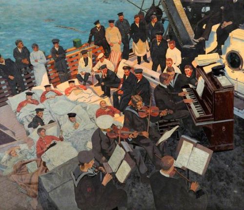 &ldquo;First World War: Wounded Sailors Listening to Musicians Playing on Board a Ship&rdquo